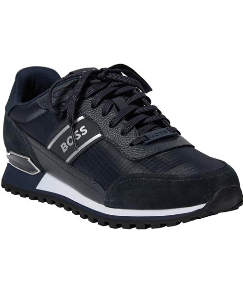 Se BOSS Parkourl_Runn_Rsmx Mand Dark Blue Sneakers Str 44 - hos Magasin ved Magasin