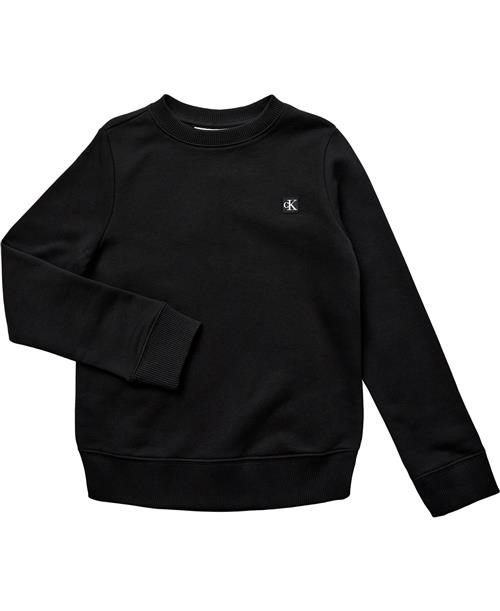 Calvin Klein Mono Mini Badge REG CN Str 8 - Ck Black Sweatshirts hos Magasin