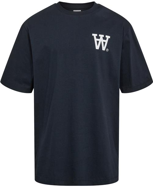 Wood Wood Wwasa Not To Be Trusted Tshirt Mand Dark Navy Kortærmede T-shirts Str S - hos Magasin