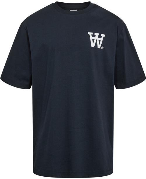 Wood Wood Wwasa Not To Be Trusted Tshirt Mand Dark Navy Kortærmede T-shirts Str XL - hos Magasin