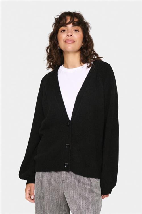 Se Saint Tropez Garbiesz Cardigan Kvinde Black Cardigans Loose Fit Str S - hos Magasin ved Magasin