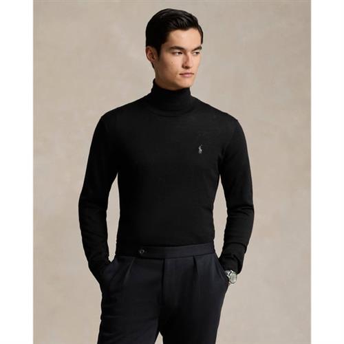 Polo Ralph Lauren 2/30 Merino WL Rwslsl-plo Mand Sort Turtlenecks Str XL Merino - hos Magasin