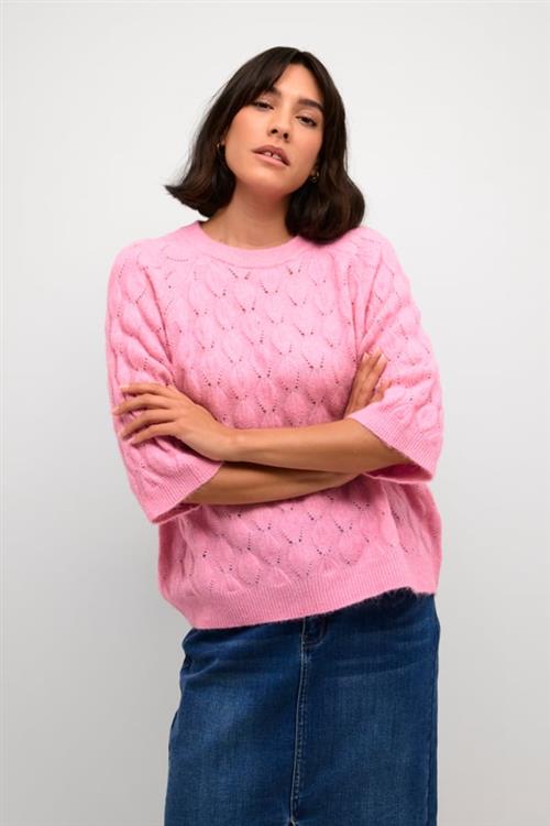 Kaffe Kamalene Knit Pullover Kvinde Rosebloom Melange Sweaters Str L - hos Magasin