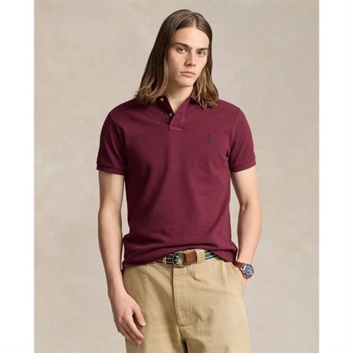 Polo Ralph Lauren Basic Meshssl-knt Mand Vintage Port Heather/c7587 Kortærmede Poloer Slim Fit Str L - Bomuld hos Magasin