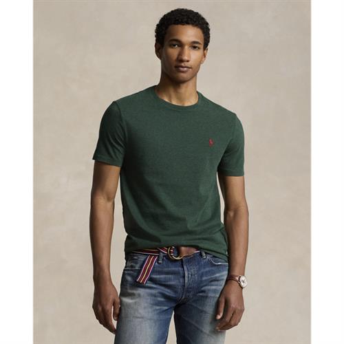 Polo Ralph Lauren Custom Slim Fit Jersey Crewneck Tshirt Mand Scotch Pine Heather/c3961 Kortærmede T-shirts Slim Fit Str XXL - Bomuld hos Magasin