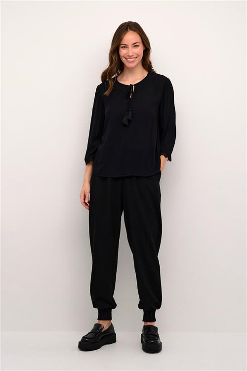 Cream Crcharlott Harem Pant Kvinde Pitch Black Bukser Med Brede Ben Str 40 - hos Magasin