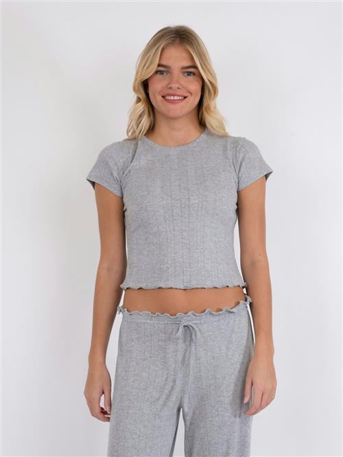 Se Neo Noir Lonnie Pointelle Top Kvinde Light Grey Toppe Str 42 - hos Magasin ved Magasin