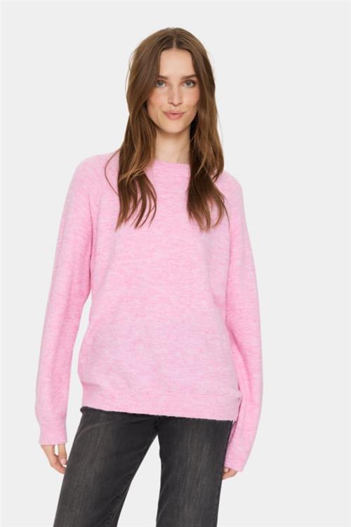 Saint Tropez Garbiesz Pullover Kvinde Chateau Rose Sweaters Loose Fit Str S - hos Magasin