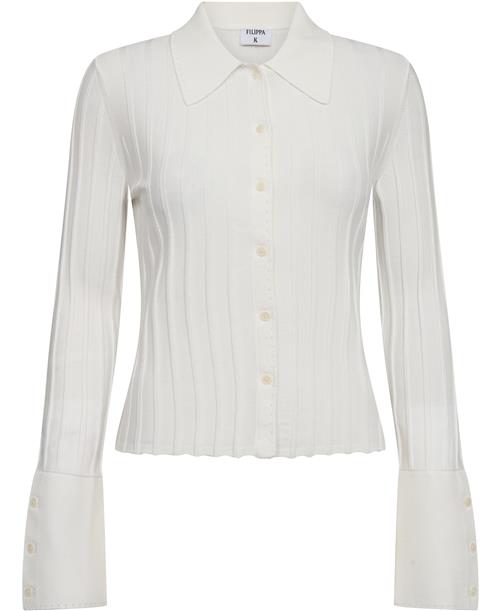 Filippa K Knitted Shirt Kvinde Snow White Sweaters Str S - hos Magasin