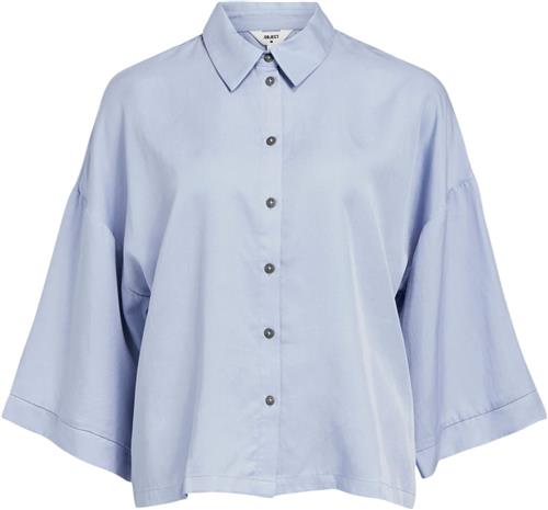 Se Object Objtilda Boxy Shirt Noos Kvinde Brunnera Blue/col Langærmede Skjorter Str 38 - hos Magasin ved Magasin