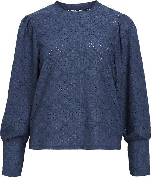 Object Objfeodora L/S TOP Noos Kvinde Bering Sea Toppe Regular Fit Str XS - hos Magasin