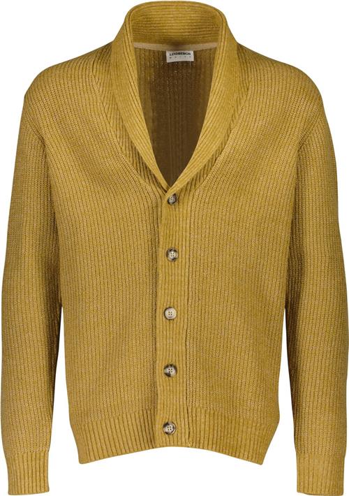 Lindbergh Shawl Collar Knit Cardigan Mand Brun Cardigans Relaxed Fit Str XL - Bomuld hos Magasin