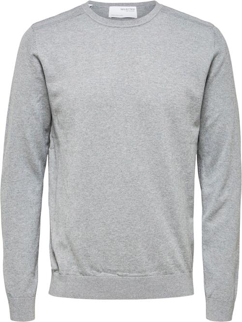 Se Selected Homme Slhberg Crew Neck B Noos Mand Grå Sweaters Str M - hos Magasin ved Magasin