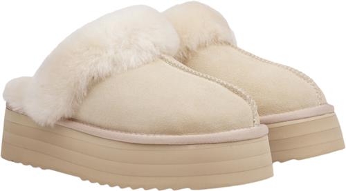 Se Lovelies Robson Silk COW Suede Mules With Shearling Kvinde Moonlight Hjemmesko Str 42 - Læder hos Magasin ved Magasin