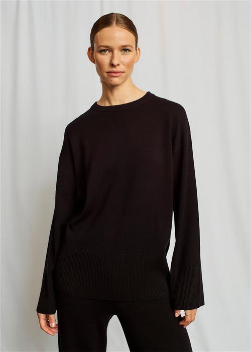 Se Bruun & Stengade BS Adalyn Knitwear Kvinde Black Sweaters Str S - hos Magasin ved Magasin