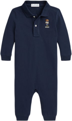 Polo Ralph Lauren 20/1 Meshls Bear Cov-op-cva Str 12 mdr / 74 cm - Blå Heldragter hos Magasin