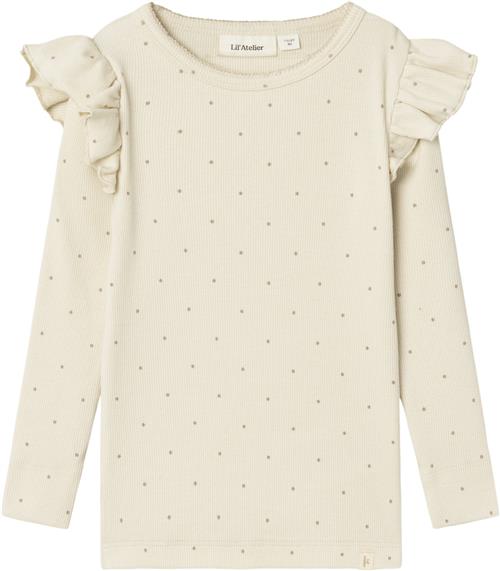 Se Lil' Atelier Nmfgago KUO LS Slim TOP LIL Str 104 - Birch Bluser hos Magasin ved Magasin