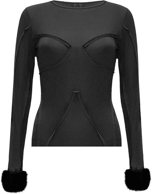 Se OW Collection Ciara Blouse Kvinde Black Langærmede Bluser Str S - Polyester hos Magasin ved Magasin