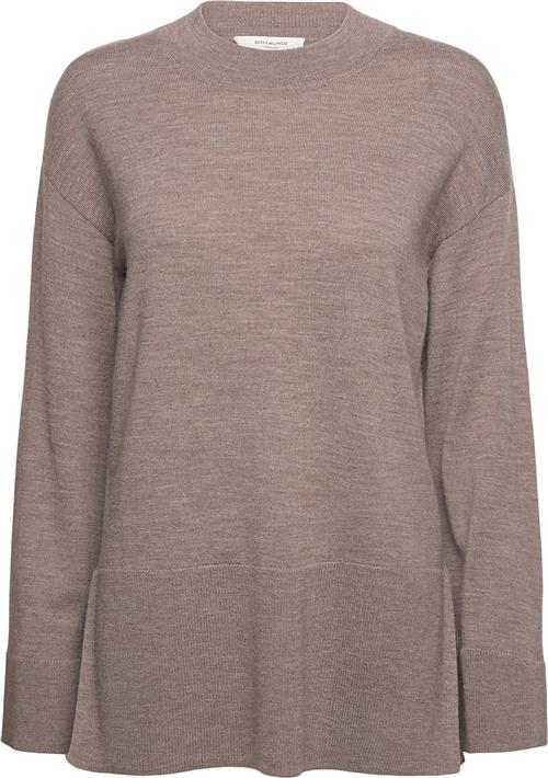 Se Rosemunde Knit Oneck Kvinde Brown Grey Mel Sweaters Str L - hos Magasin ved Magasin