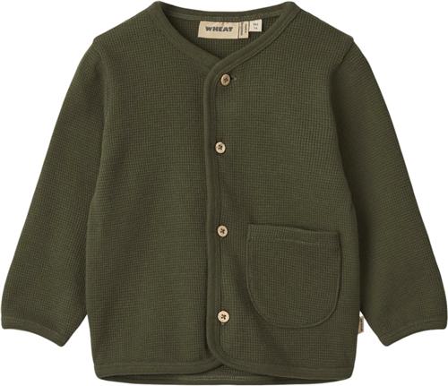 Se Wheat Sweat Cardigan Toto Str 68/6m - Pine Needle Sweatshirts Bomuld hos Magasin ved Magasin