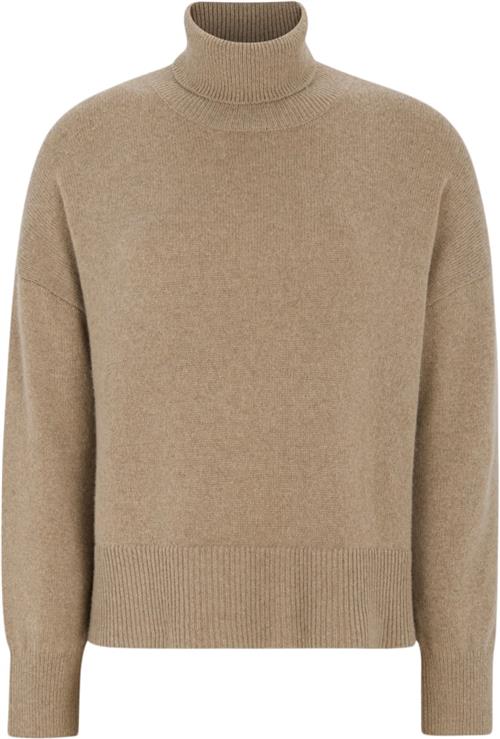 Se Soft Rebels Srluni Rollneck Knit Kvinde Oatmeal Melange Cardigans Loose Fit Str XL - hos Magasin ved Magasin