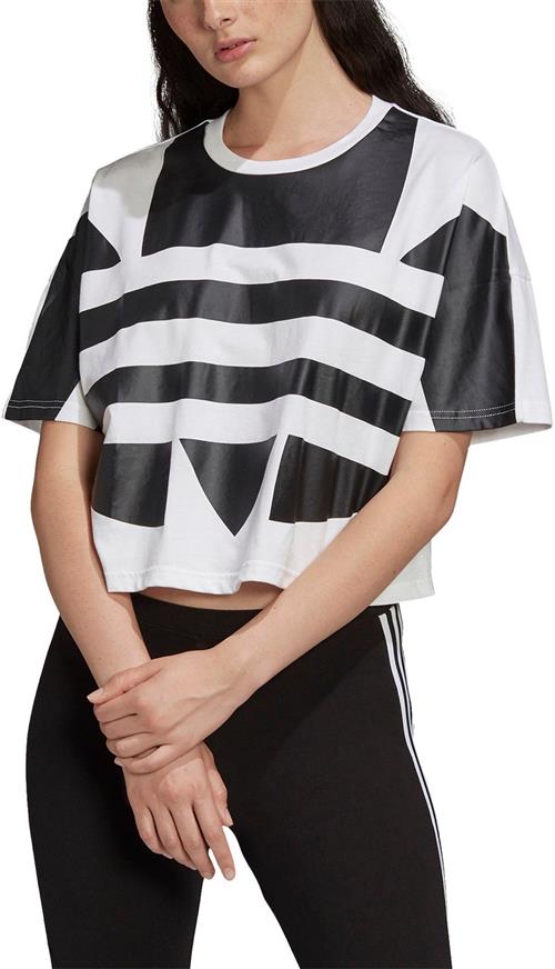 adidas Large Logo Cropped Tshirt 40 - Trænings T-shirts Bomuld hos Magasin