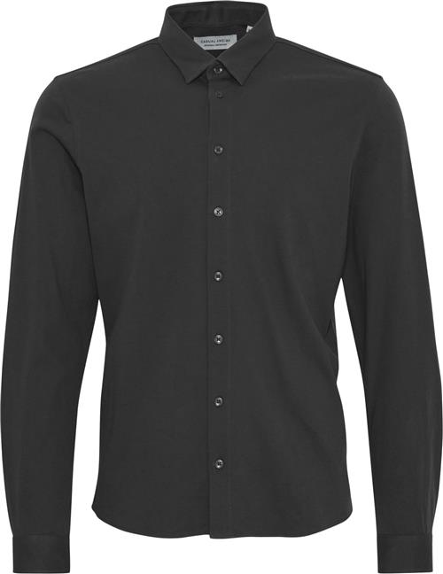 Casual Friday Cfarthur LS BU Jersey Shirt Kvinde Dark Shadow Skjorter Slim Fit Str L - hos Magasin