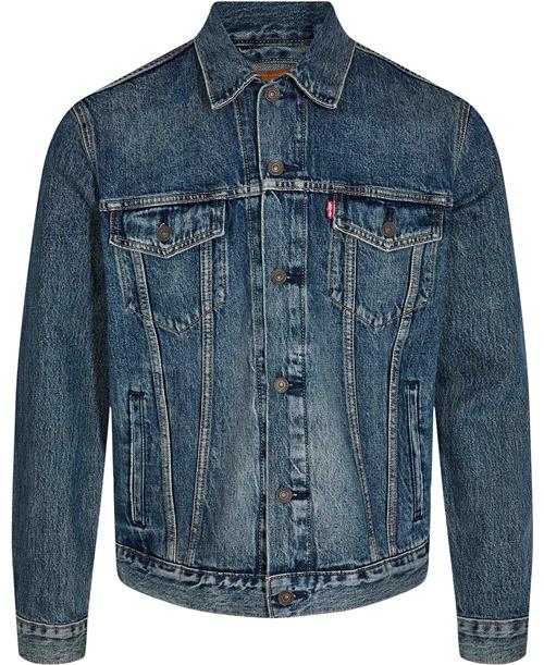 Levi's THE Trucker Jacket Broadway TE Mand Mørkeblå Denimjakker Str S - Bomuld hos Magasin