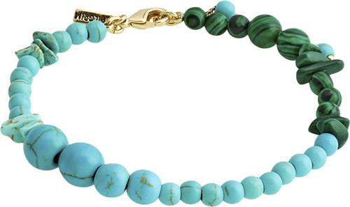 Pilgrim Soulmates Bracelet Blue/goldplated One size - Perlearmbånd hos Magasin