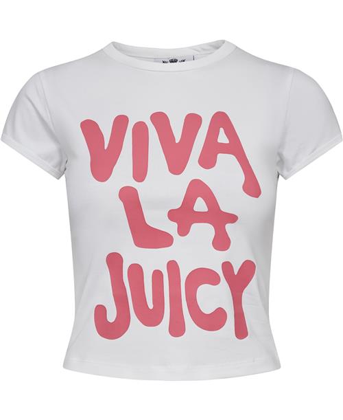 Juicy Couture Viva LA Juicy Baby Tshirt Kvinde White Kortærmede T-shirts Str L - hos Magasin