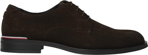 Se Tommy Hilfiger Core RWB Hilfiger Suede Shoe Mand Dark Coffee Business Sko Str 45 - hos Magasin ved Magasin