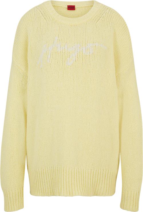 HUGO Sareed Kvinde Open Yellow Sweaters Str XS - hos Magasin