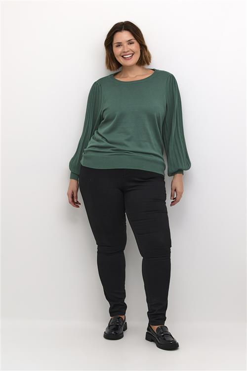 Se Kaffe Curve Kcloni Knit Pullover Kvinde Garden Topiary Langærmede Bluser Str S - hos Magasin ved Magasin