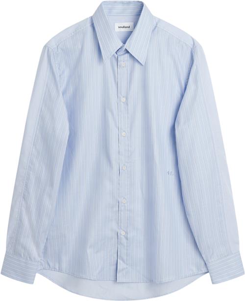 Soulland Rado Shirt Kvinde Blue Pinstripe Skjorter Str S/M - Bomuld hos Magasin