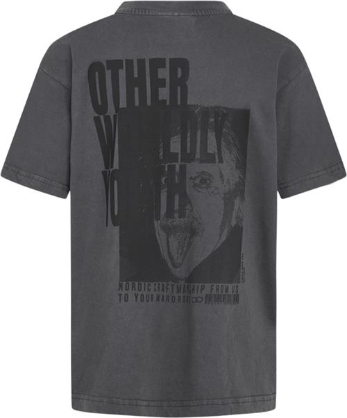 Grunt Grgret Tee Str L/14Y - Dark Grey Kortærmede T-shirts hos Magasin