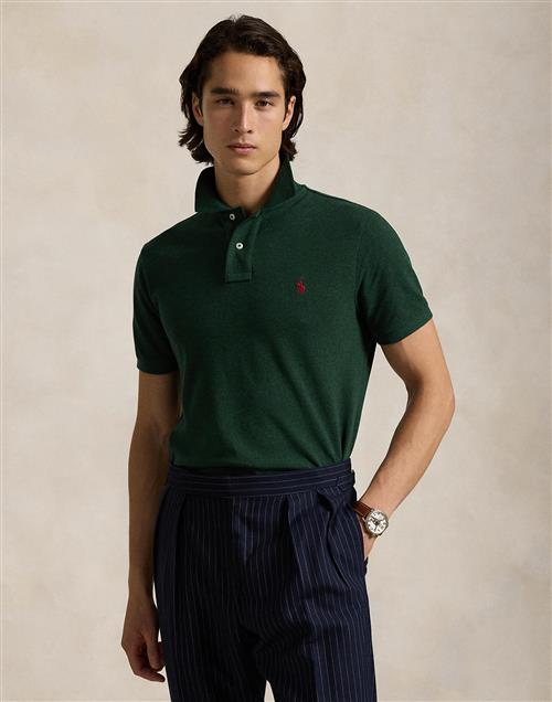 Polo Ralph Lauren Basic Meshssl-knt Mand Scotch Pine Heather/c3961 Kortærmede Poloer Slim Fit Str S - Bomuld hos Magasin