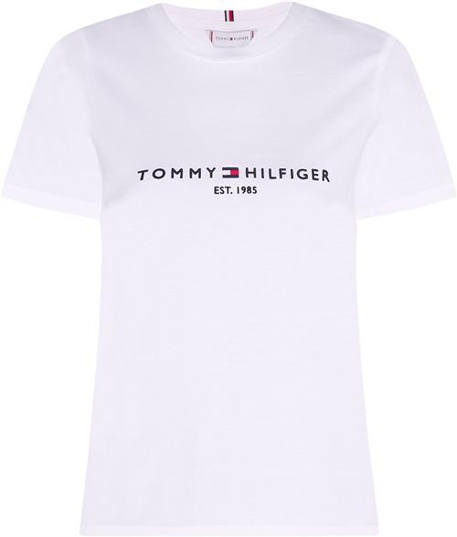 Tommy Hilfiger Heritage Hilfiger CNK REG TEE Kvinde White Kortærmede T-shirts Str XS - Bomuld hos Magasin