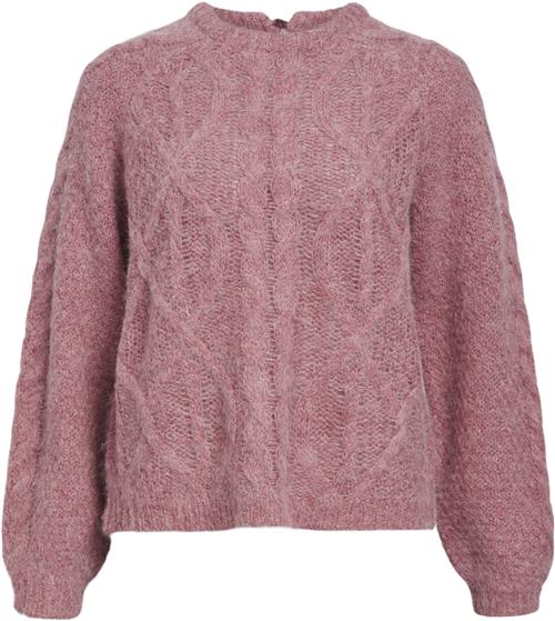 Se Object Objsmilla Knit RE L/S Pullover CC1 Kvinde Slate Rose/melange Toppe Str M - hos Magasin ved Magasin