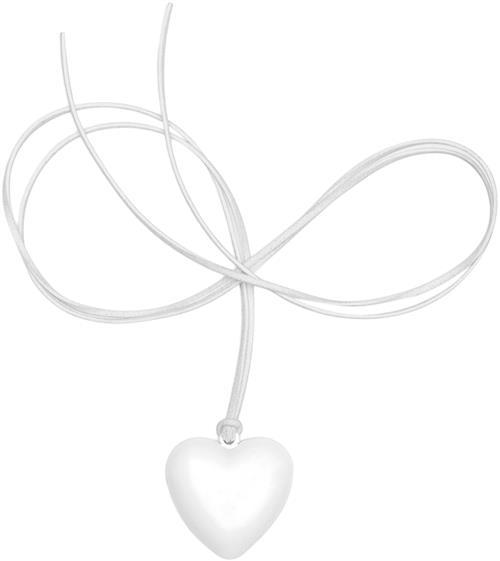 The Good Statement Small Heart Necklace / White OZ - Halskæder Med Vedhæng hos Magasin