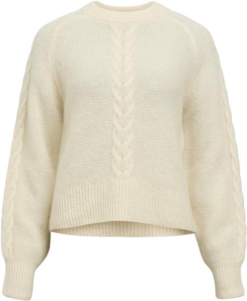 Se Object Objnete LO Knit Pullover Noos Kvinde Sandshell/melange Toppe Loose Fit Str S - hos Magasin ved Magasin