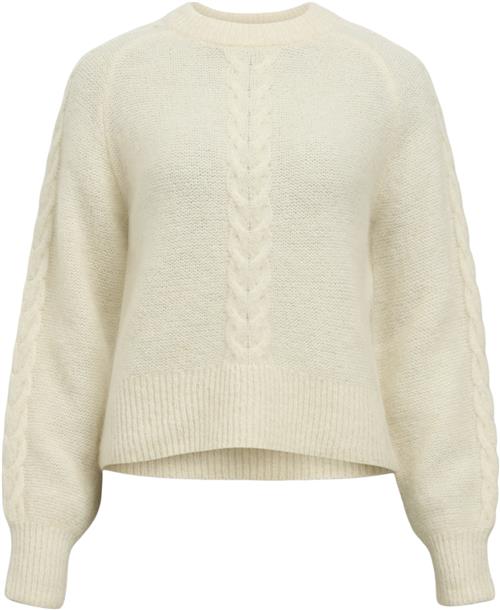 Se Object Objnete LO Knit Pullover Noos Kvinde Sandshell/melange Toppe Loose Fit Str M - hos Magasin ved Magasin