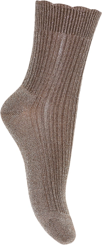 Se mpKids Celosia Glitter Socks Str 29/32 - Brown Sienna Strømper Viskose hos Magasin ved Magasin