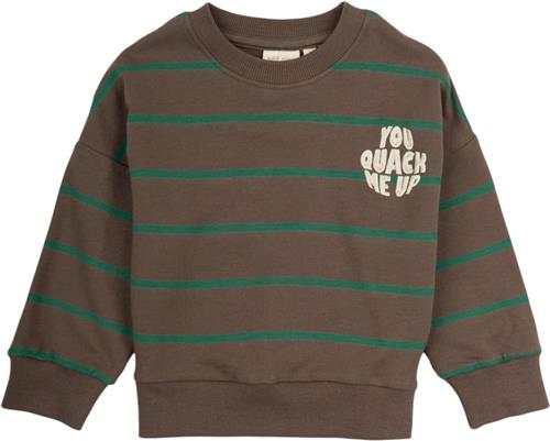 Se PETIT PIAO Sweat Shirt Line Str 80 cm - Chocolate Brown S Sweatshirts Bomuld hos Magasin ved Magasin