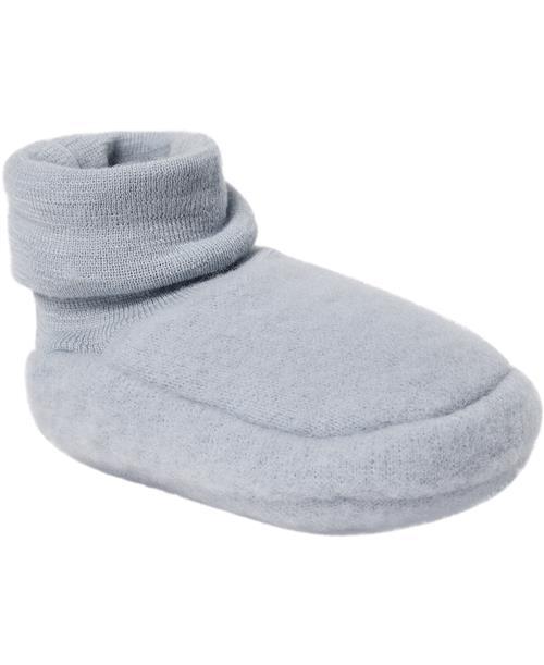 Müsli by Green Cotton Woolly Fleece Booties Str 92/98 - Jasmin Blue Fleece Merino Uld hos Magasin