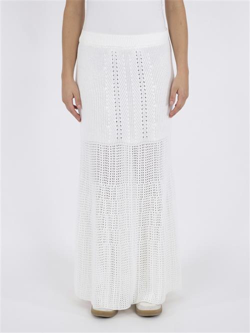 Neo Noir Lyric Crochet Knit Skirt Kvinde White Maxi Nederdele Str 38 - hos Magasin