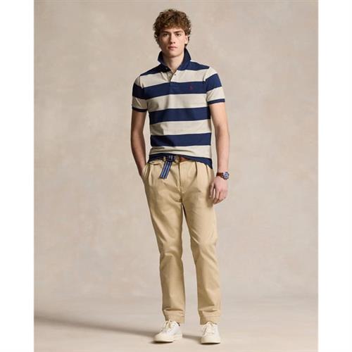 Polo Ralph Lauren 20/1 YD Meshssl-psh Mand Light Vintage Hthr/spring Navy Kortærmede Poloer Str S - hos Magasin