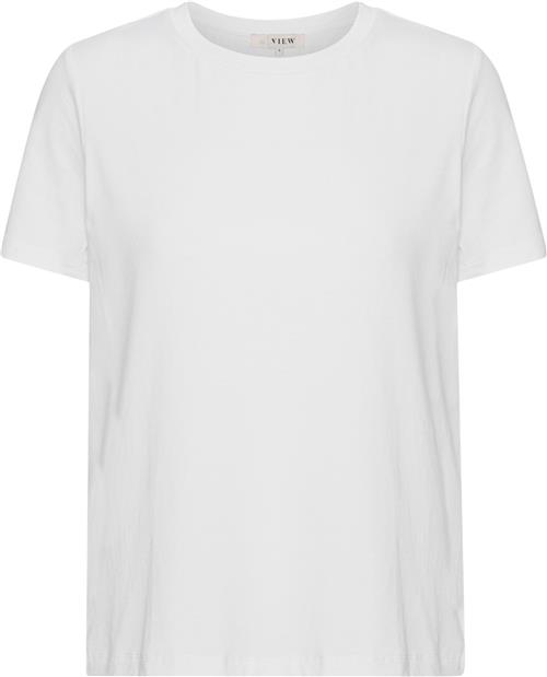 A-VIEW Stabil top s/s Kvinde White Kortærmede T-shirts Str S - hos Magasin