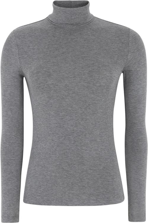 Soft Rebels Srroman Roll Neck Kvinde Medium Grey Melange Langærmede Bluser Str S - hos Magasin