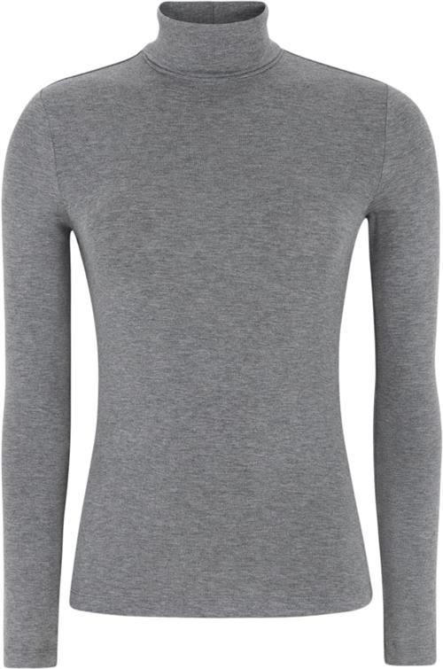 Soft Rebels Srroman Roll Neck Kvinde Medium Grey Melange Langærmede Bluser Str M - hos Magasin