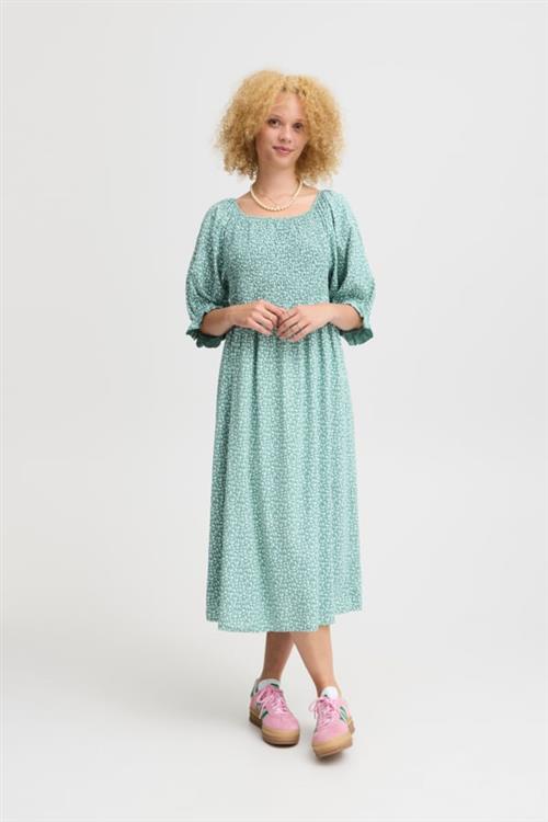 Sorbet Sbgina Dafina Dress Kvinde Granite Green Maxi Kjoler Str S - hos Magasin